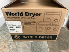 World Dryer DB-974 White Enamel Cast Iron Commercial Hand & Hair Dryer NEW