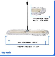 Tidy Tools Commercial Dust Mop & Floor Sweeper, 36 in. Dust Mop for Hardwood….