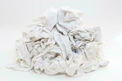 WHITE KNIT T-SHIRT WIPING RAGS CLEANING CLOTH 50 lb BOX – BEST QUALITY & PRICE