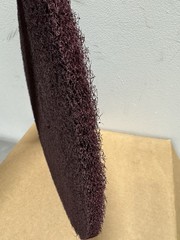 Pack of 5 Deep Scrubbing Round Pads, 17 in. Diameter Maroon Heavy Duty Pads