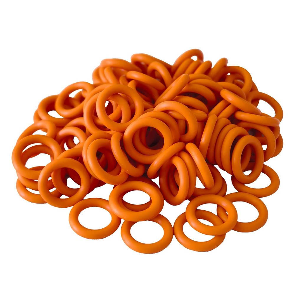 100-Pack 1/4″ Pressure Washer O-Rings for Quick Coupler Compatible Orange