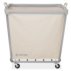 OPEN BOX – Commercial X-Large Rolling Canvas Bin Laundry Hamper on Wheels,White