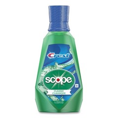 Crest 95662 Plus Scope 1 Liter Mouth Rinse Bottle – Classic Mint (6/Csrton) New