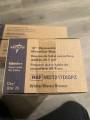 Lot Of 75 medline 18″ disposable microfiber mop MDT217DISPZ