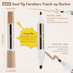 8 Color Wood Marker+Wax Stick, Maple, Oak, Cherry, Walnut, Mahogany, White,…