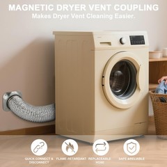 Magnetic Dryer Vent Coupling DV180 Hose Connector Clear