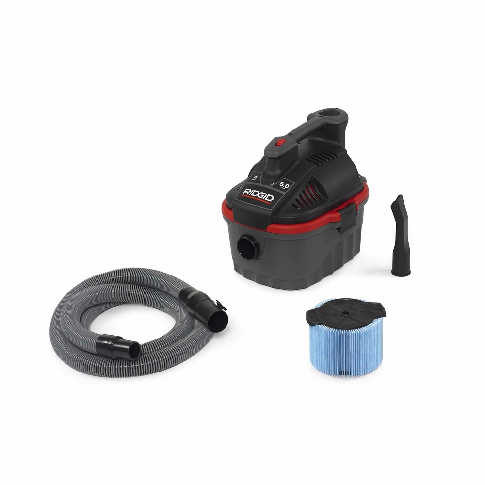 Ridgid 50313 4000RV 120V 4 Gallon Portable Wet/Dry Vac, 9 Amp Filter Cartridge