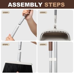 Jekayla 54 Long Handled Broom And Dustpan Set – Perfect Dust Pan And Brush