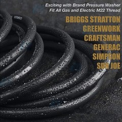 100 FT Pressure Washer Hose 1/4″ Replacement Power Wash Hose with Quick Connect