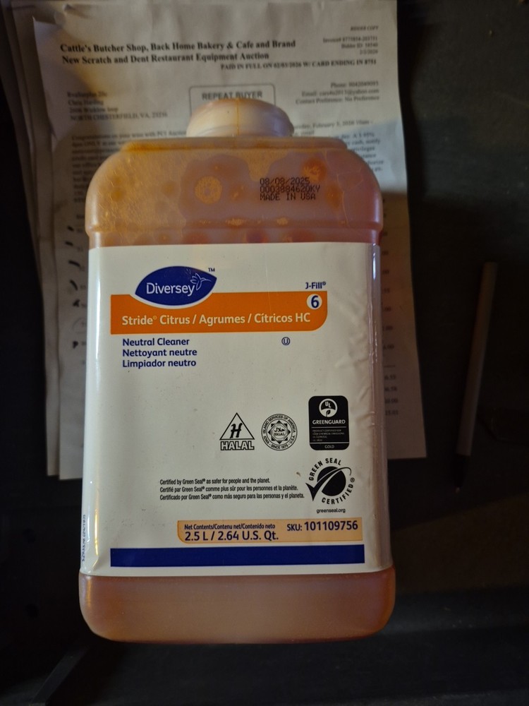 Diversey 101109756 Neutral Cleaner, 2.5L Bottle,