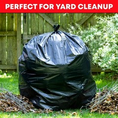 Veska 55 Gallon Trash Bags Heavy Duty, (Value-Pack 50 Count w/Ties) 55-60 Gallon