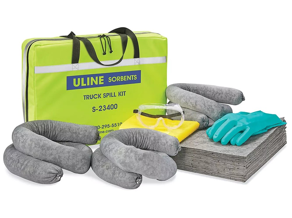 Uline S-23400 Universal Truck Spill Kit, Hi-Res Bag, 14.5 Gallon Capacity -READ-