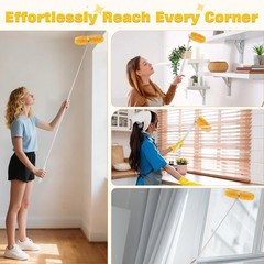 6 ft Extendable Duster Handle with 20 20 Count + 6ft Extended Handle, Orange