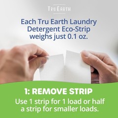 Tru Earth Eco-Strip Laundry Detergent Sheets, Unscented – 768 Loads (384 Sheets)