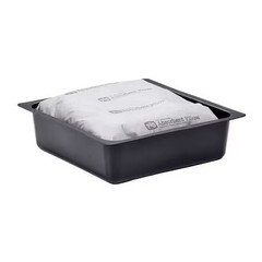 Pig Pan201 Absorbent Pillow In Pan, 12 Gal, Universal, Black/Gray