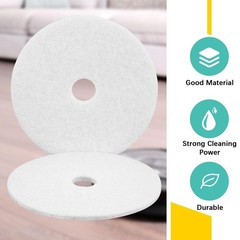 Durable 2-Pack 12″ White Maintenance Pads for Effortless Floor Cleaning