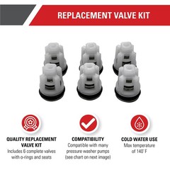 Simpson Cleaning 7104223 Replacement Valve Kit for Pressure Washer White