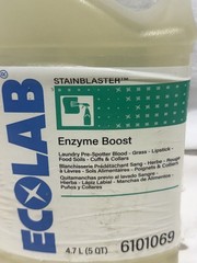 Ecolab StainBlaster Enzyme Boost Laundry Pre-Spotter 5 Quart Refill 6101069 New