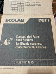 EcoLab Concentrated Foam Hand Sanitizer 6100873 (44 Fl Oz / 1.3L) Pack of 2