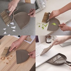 Mini Broom and Small Dustpan Brush – Dustpans, 1set, Brown