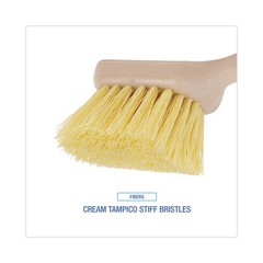 Boardwalk 4308 5.5 in. Brush 3 in. Tan Handle Cream Bristles Utility Brush New