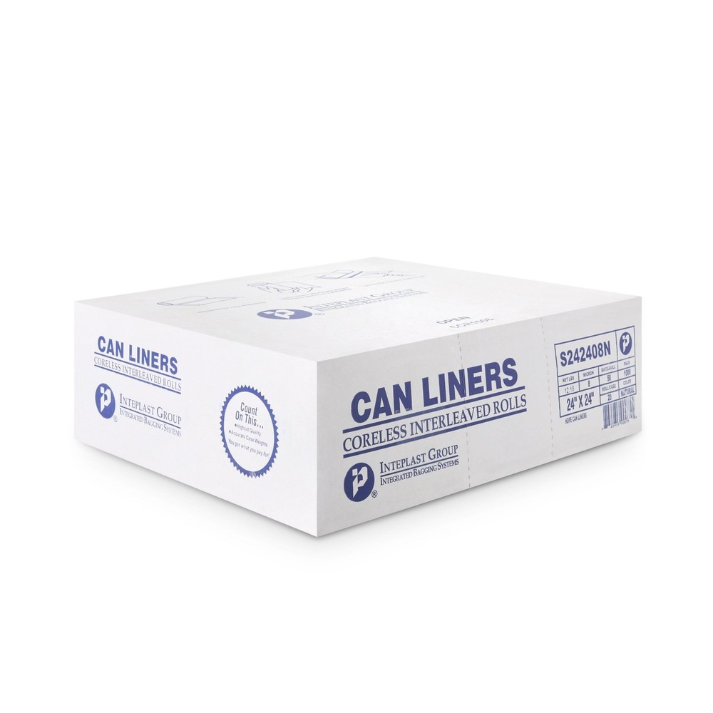McKesson Trash Can Liners, Light Duty – Clear, 10 gal, 24 in x 24 in, 1000 Ct