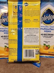 Lot of 6: PLEDGE Citrus Multi Surface Wipes 25 Pre-Moistened Wipes Per Package.