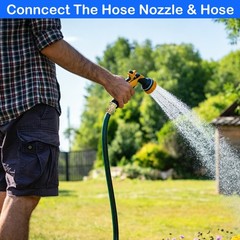 Hourleey Garden Hose Quick Connect, 6 Set Solid Brass Style 2 – 6 Set, Gold