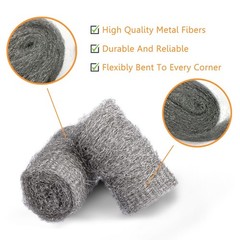 Alabrocon Bulk Steel Wool Roll Kit, 0000 15pcs, Gap Blocker, 0000…