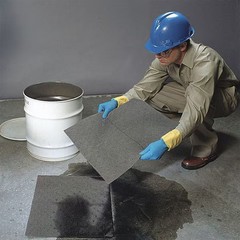 Spilltech Sorbent Pad, 31 gal, 15 in x 19 in, , Gray, 200 PK GPB200S Spilltech