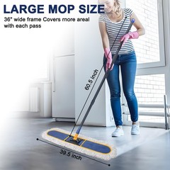 KeFanta 36″ Commercial Dust Mops for Floor Cleaning,Industrial Dry Wet Mop wi…