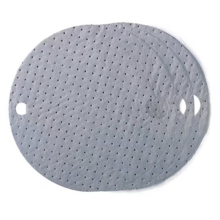 Brady Dta25 Sorbent Pad, 6 Gal, 22 In Dia., Universal, Gray, 25 Pk