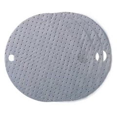 Brady Dta25 Sorbent Pad, 6 Gal, 22 In Dia., Universal, Gray, 25 Pk