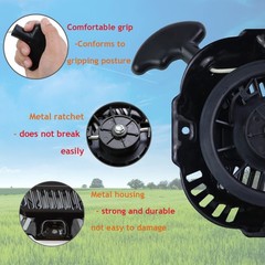 WOTIAN Pull Start Assembly Compatible with Generac 196cc 208cc 212cc, Black