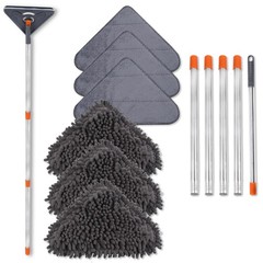 NWGOF Wall Cleaner Mop with 79 Inches Long Handle, 360° 78 inches, Gray