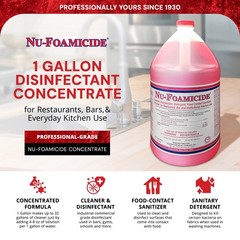Glissen Nu-Foamicide Cleaner Concentrate, Industrial & Commercial Use, 1 Gal