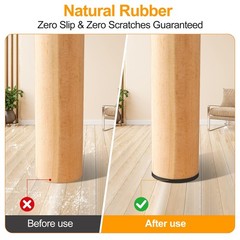 CHUNZEXI Non Slip Rubber Furniture Pads & Grippers, 1 inch 48 Round, Black