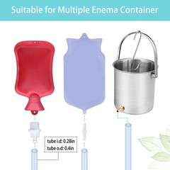 Enema Kit Replacement Part – 6.6ft Silicone Hose With 6 Tips, Clear