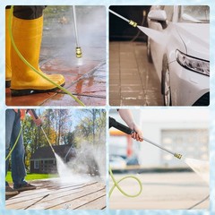 POHIR Pressure Washer Gun and Hose 3600 PSI, Pressure Washer Hose 50ft and Gu…
