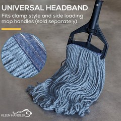 KLEEN HANDLER HEAVY DUTY Commercial Mop Head Replacement, Wet Industrial Blue…
