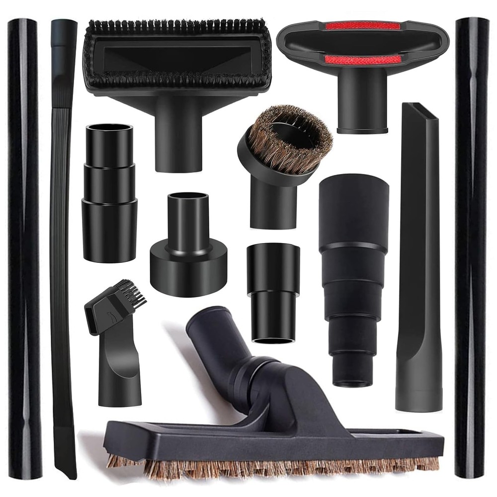 13Pcs Universal Vacuum Attachment Kit 1-1/4″ Hose 17.7 inches, 13PCS