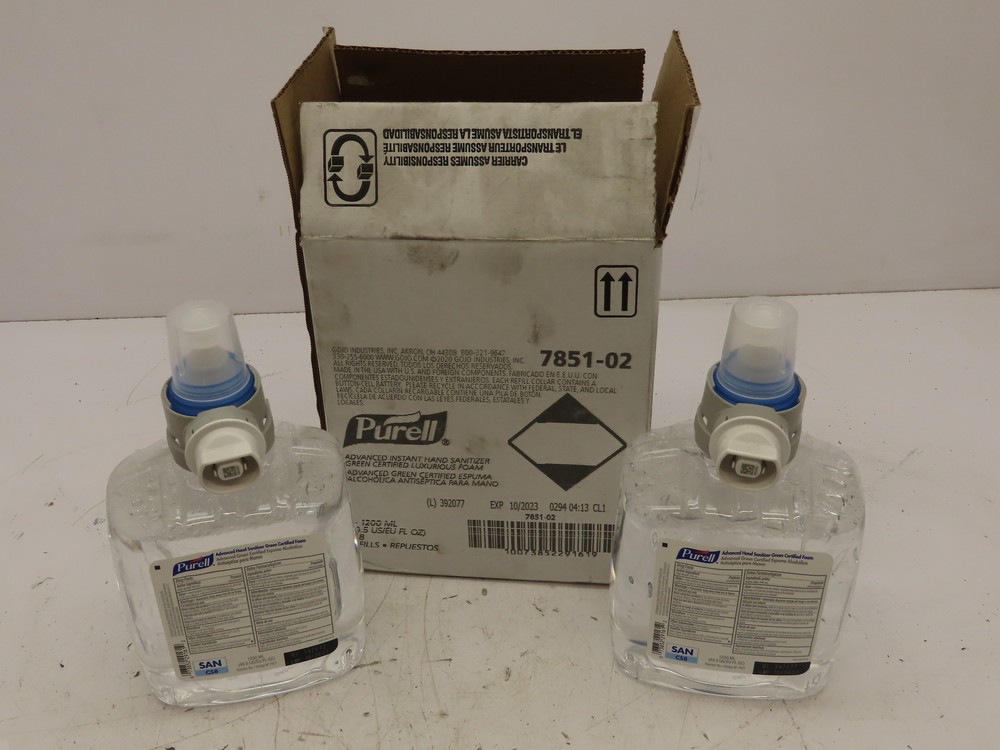 2 Purell Alcohol Foaming Advanced Hand Sanitizer Refill-CS8 Touch-Free 7851-02