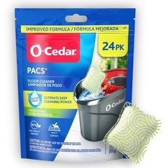 O-Cedar PACS Hard Floor Cleaner, Crisp Citrus 24 Count (Pack of 1), No Color