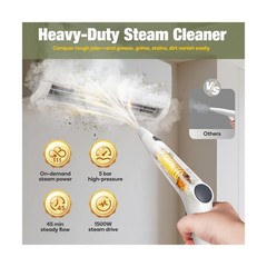 Newbealer Heavy-Duty Steam Cleaner, 5 Bar, Stainless Boiler, 20 Accessories |…