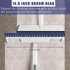 Multifunction Magic Broom, Extended Indoor Detachable,3-in-1 Sweeper Blue