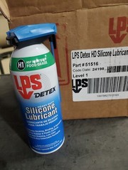 LPS Detex 51516 13oz Aerosol Food Grade Silicone Lubricant, 12/pk