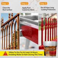 Rust Converter Paint 35oz Red – 2-in-1 Prevention Coating for Automotive, Marine