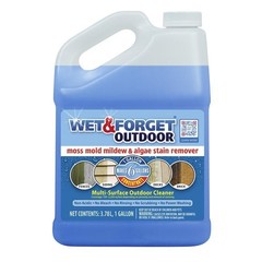 Wet & Forget Moss, Mold, Mildew, & Algae Stain 128 Fl Oz (Pack of 1), Blue