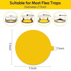 20 Pack Flea Trap Refill Discs Replacement Glue Boards, 7.1″ 20 Refills