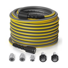 Flexible Pressure Washer Hose 100FT, 1/4” Kink Resistant 3600 … FAST USA SHIP